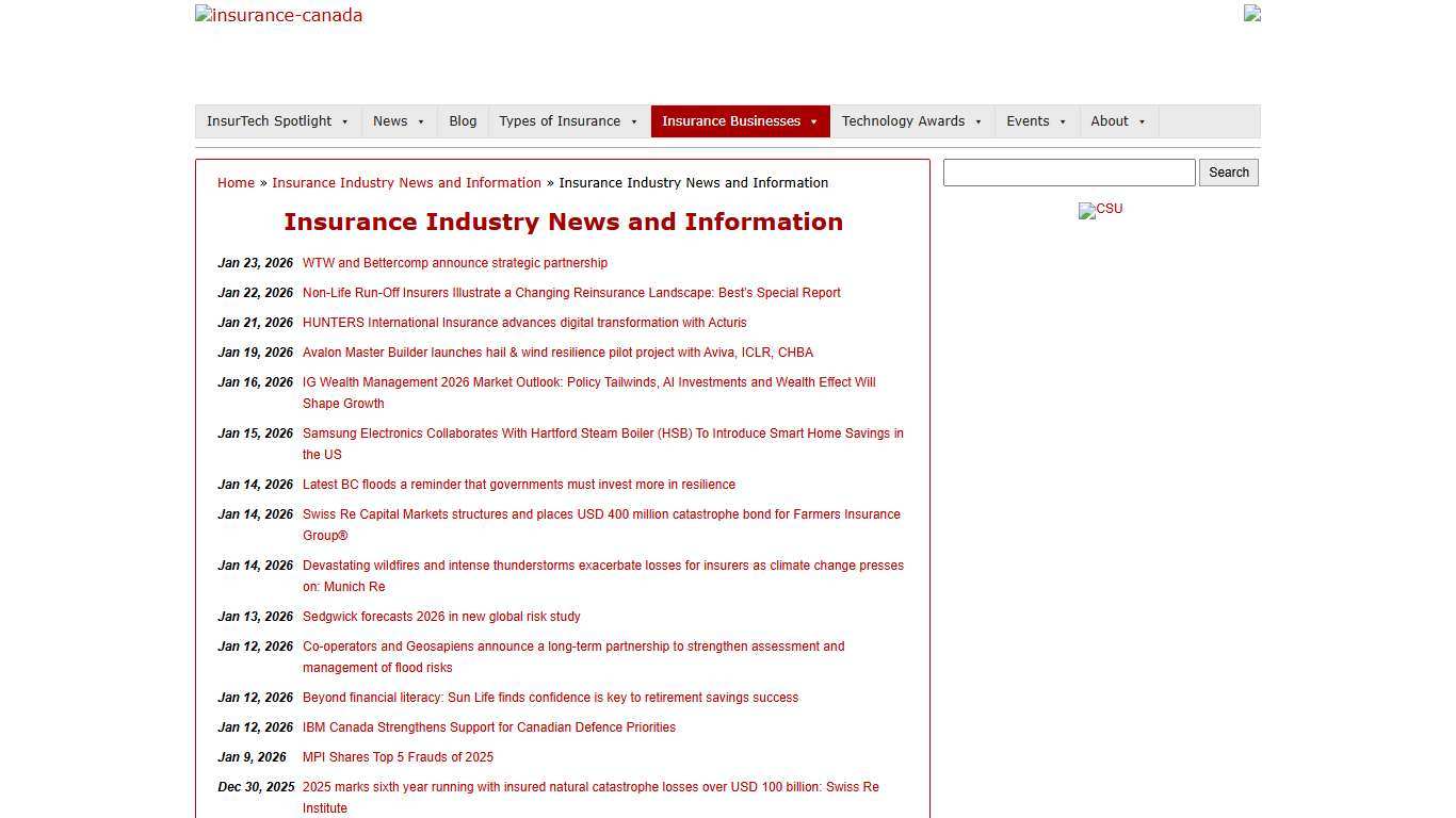Insurance Industry News and Information - insurance-canada.ca - Where Insurance & Technology Meet